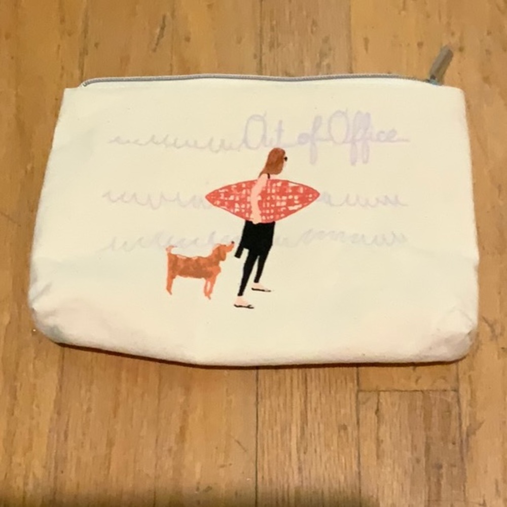 NWOT Anthropologie zipper “out of office” beauty bag